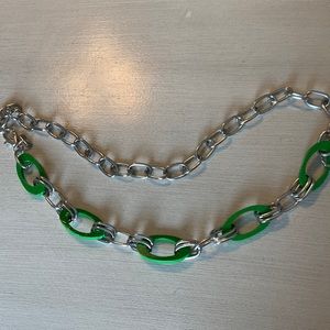 Chico’s silver and bright green belt - size S/M!
